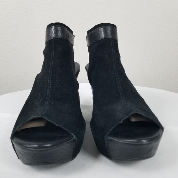Kork-Ease Bohemian Nero Platform Ankle Strap in Black Suede Size 9 K35809 - Picture 2 of 12